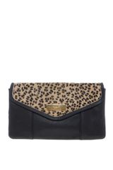 River Island Leopard Ponyskin Leather Clutch