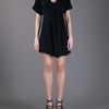 Balenciaga Pleat Dress in Black - Lyst