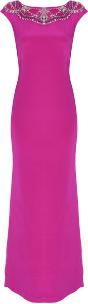 Notte By Marchesa Embroidered Bateau Gown - Lyst