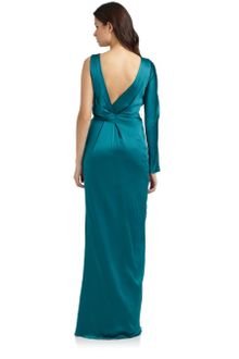 Alberta Ferretti Silk Satin One Sleeve Gown - Lyst