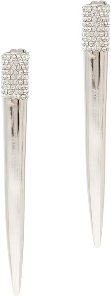 Eddie Borgo Pave Long Spike Earrings - Lyst