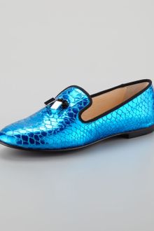 Giuseppe Zanotti Snakeprint Smoking Slipper - Lyst