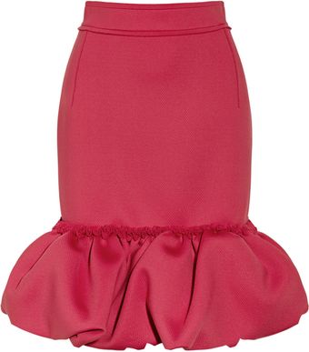 Lanvin Piqué Scuba Jersey Skirt - Lyst