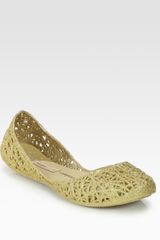  Melissa Campana Zig Zag Glitter Jelly Ballet Flats