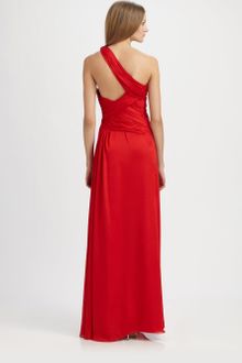 Ml Monique Lhuillier Charmeuse Gown - Lyst