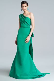 Oscar de la Renta Oneshoulder Silk Faille Trumpet Gown - Lyst