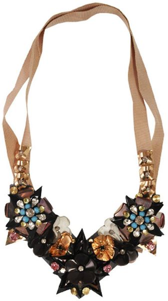 Amen Grosgrain Flower Necklace - Lyst
