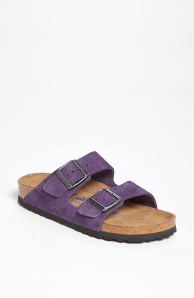 Birkenstock Arizona Soft Footbed Nubuck Sandal in Purple (blackberry ...