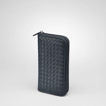 Bottega Veneta Appia Intrecciato Vn Zip Around Wallet - Lyst