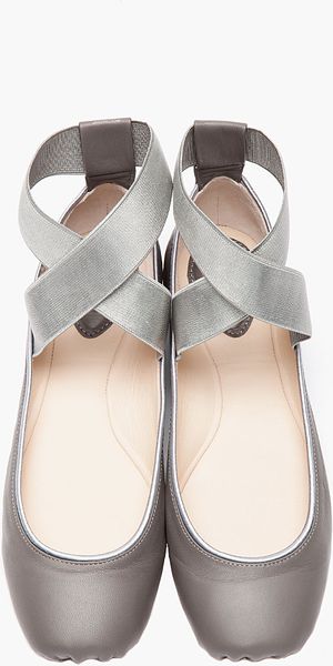 gray ballerina flats