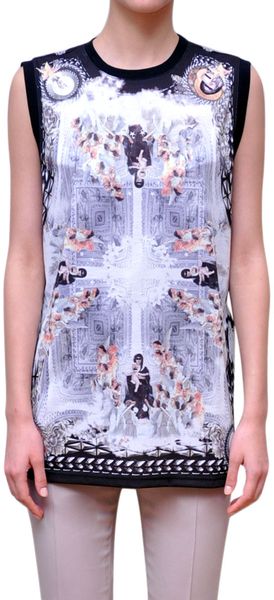 Givenchy Printed Cotton Top - Lyst