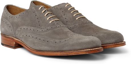 grey suede wingtips