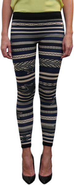 Laneus Jacquard Leggings with Star - Lyst