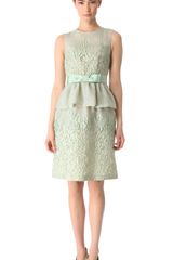 Moschino Sleeveless Peplum Dress with Bow