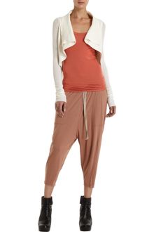 Rick Owens Lilies Cropped Drape Front Cardigan - Lyst