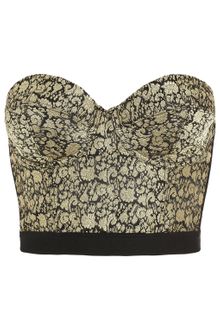 Topshop Jacquard Print Corset - Lyst