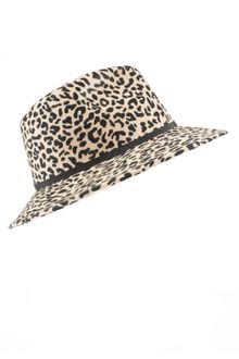 Topshop Leopard Fedora - Lyst