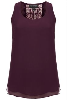 Topshop Lace Back Vest - Lyst