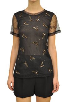 Valentino Tulle Top with Point Desprit - Lyst