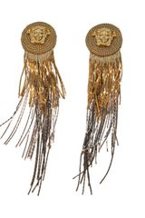 Versace Medusa Earrings with Fringes