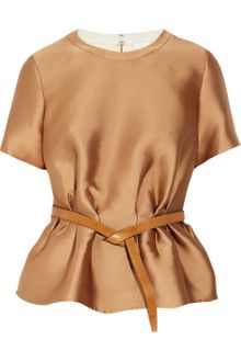 3.1 Phillip Lim Peplum Satin Top - Lyst