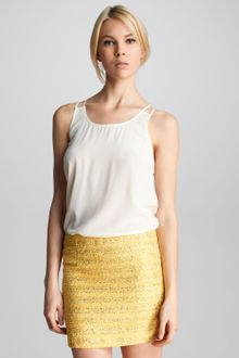 Alice + Olivia Leigh Metallic Tweed Mini Skirt - Lyst