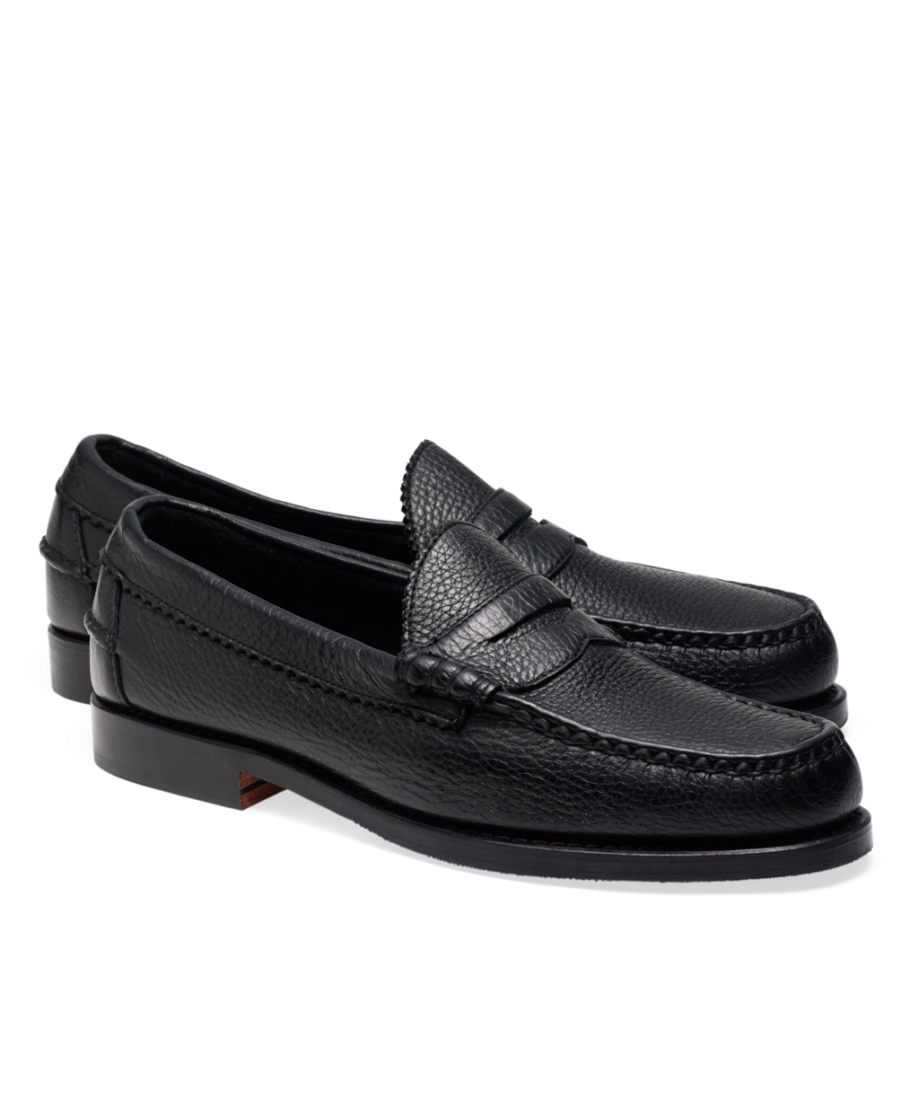 Brooks Brothers Allen Edmonds Beef Roll Pebble Penny Loafers In Black For Men Lyst