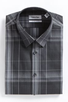 Calvin Klein Plaid Slim Fit Dress Shirt - Lyst