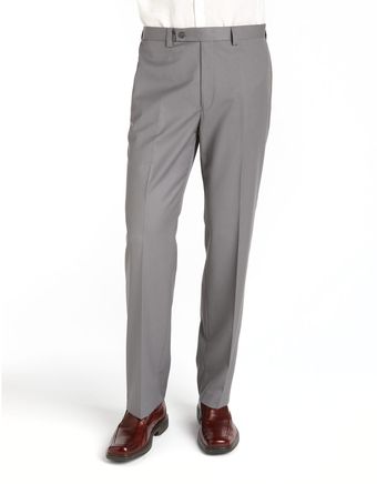 Calvin Klein Flat Front Pants - Lyst