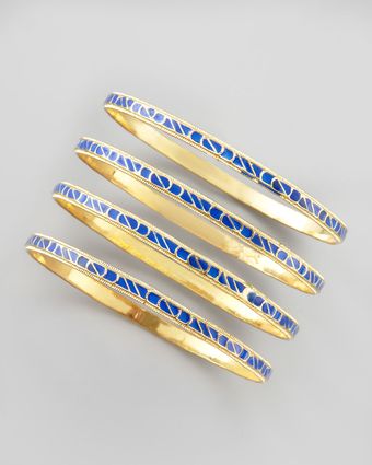 Chamak By Priya Kakkar Skinny Enamel Bangle Set - Lyst