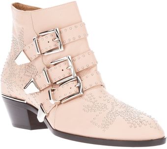 Chloé Studded Ankle Boot - Lyst