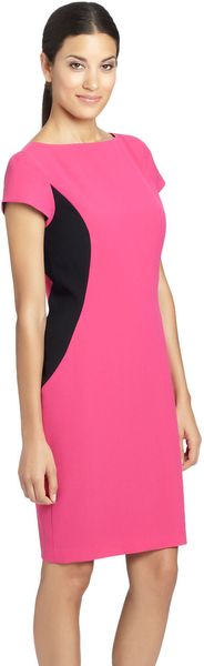 Cynthia Steffe Shortsleeve Colorblock Sheath Dress - Lyst