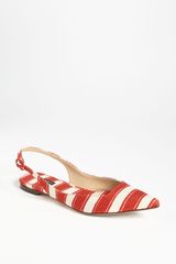 Dolce & Gabbana Stripe Flat Sling-Backs 