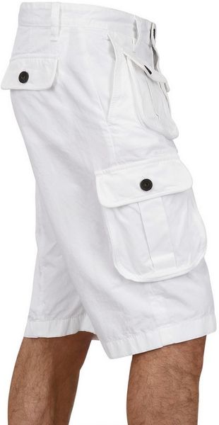 cargo white shorts