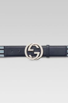 Gucci Ribbon Belt with Interlocking G Buckle - Lyst