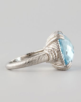 Judith Ripka Cushion Cut  Topaz Ring - Lyst