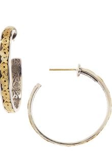Konstantino Silver and 18k Gold Hoop Earrings - Lyst