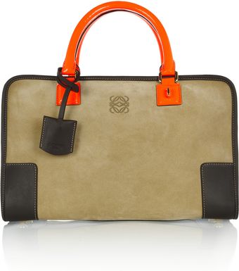 Loewe Amazona Leather and Suede Tote - Lyst