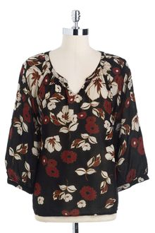 Lucky Brand Traveler Sheer Blouse - Lyst