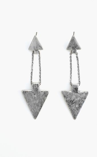 Nasty Gal Double Arrow Earrings - Lyst