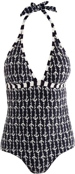 Ondademar Ania Anchorprint Swimsuit - Lyst