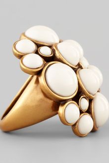 Oscar de la Renta Pave Cabochon Ring - Lyst