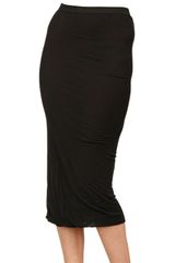 Rick Owens Viscose Cotton Jersey Skirt