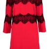 Topshop Lace Panel Shift Dress in Red - Lyst