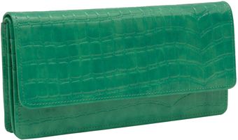 Tusk Croco Gusseted Clutch Wallet - Lyst