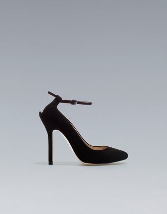 Zara Court Shoe with Ankle Strap - Lyst