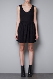 Zara Jacquard Dress - Lyst