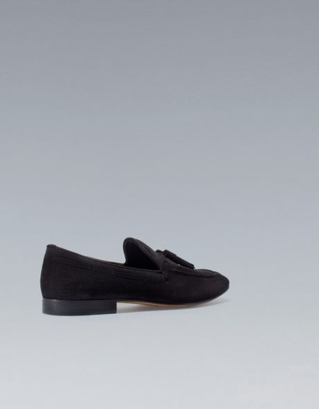 Zara Loafers with Tassels in Black for Men | Lyst