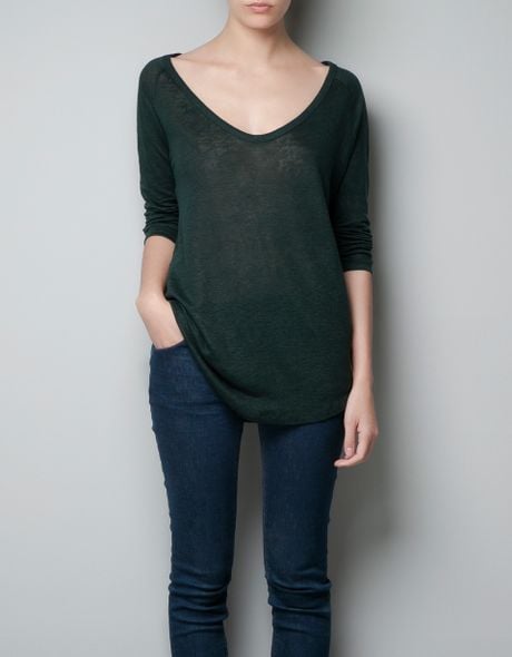 zara long sleeve t shirts