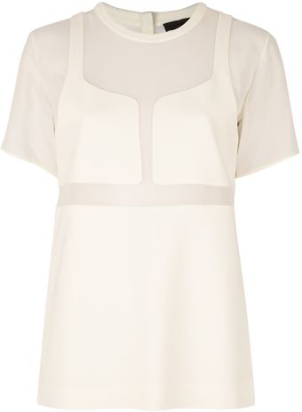 Alexander Wang Pebbled Inset Panel Top - Lyst